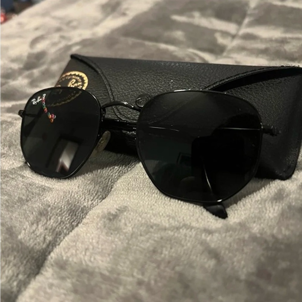 Ray-Ban Hexagonal Polarized Sunglasses with Case